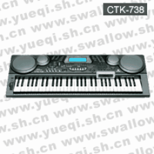 卡西歐牌電子琴-CTK-738卡西歐電子琴-61鍵卡西歐電子琴